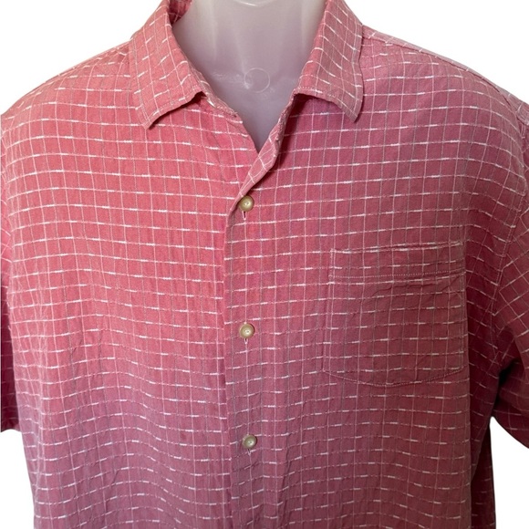 TOMMY BAHAMA Pink Aloha Hawaiian Collared Shirt Original Fit Men XL - Picture 2 of 5